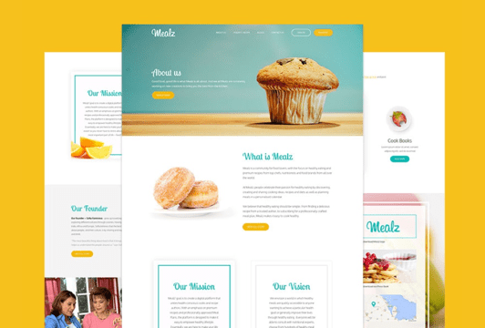 food website design krisnela technologies